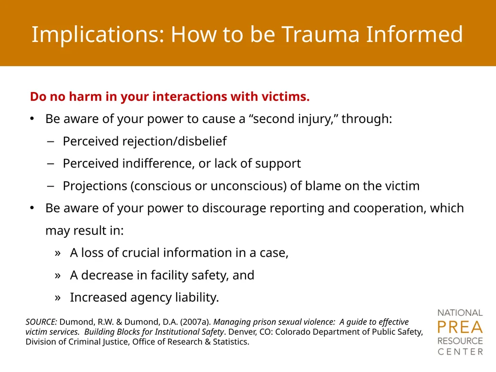 Module 4: Trauma and Victim Responses: - slide 24 of 32