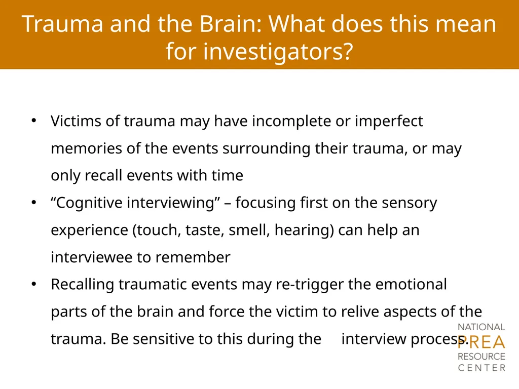 Module 4: Trauma and Victim Responses: - slide 11 of 32