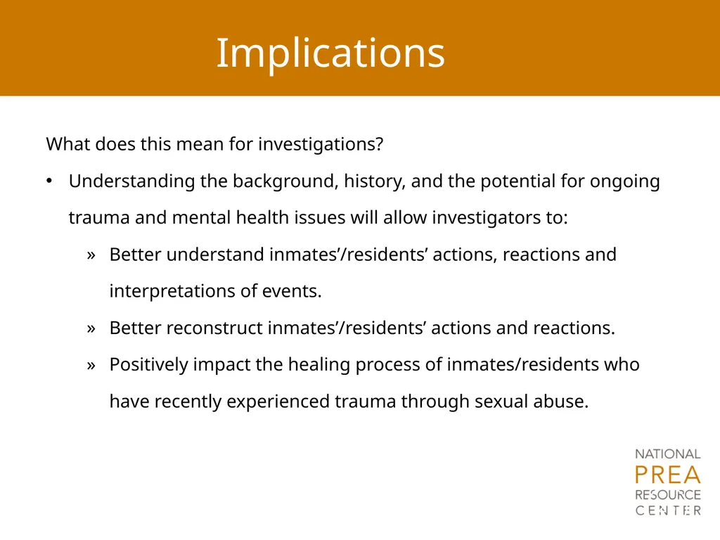 Module 4: Trauma and Victim Responses: - slide 23 of 32