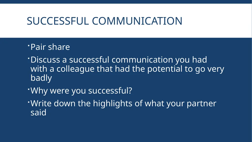 Communication (or Not) Using Your Communication - slide 11 of 22