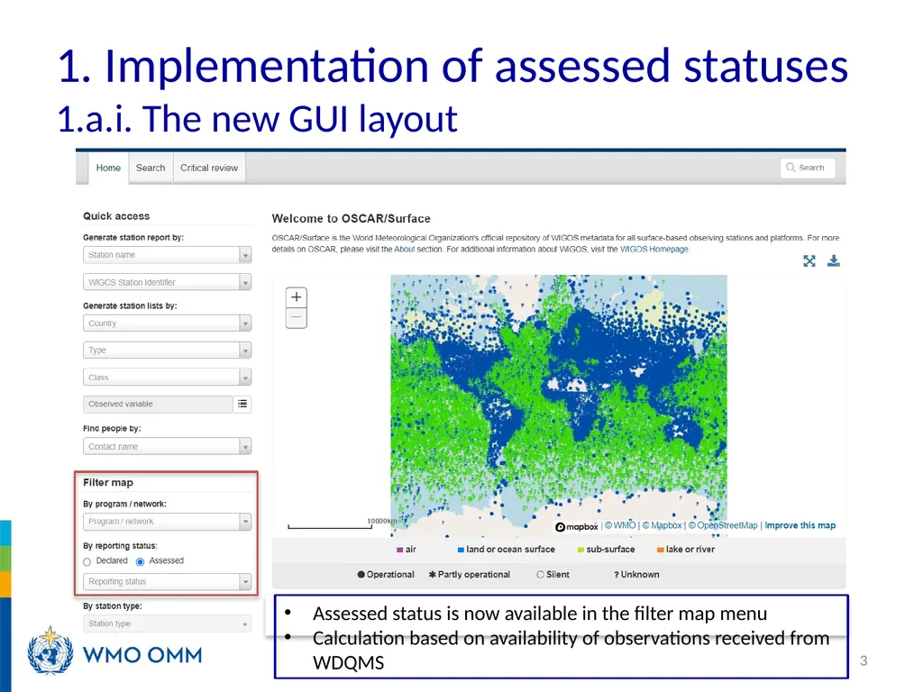 WIGOS Webinar #27 OSCAR/Surface release 1.7.1 WMO - slide 3 of 16