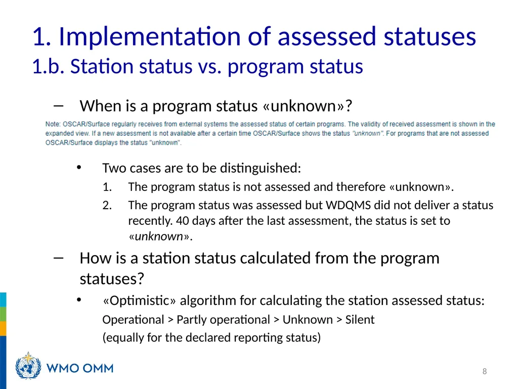 WIGOS Webinar #27 OSCAR/Surface release 1.7.1 WMO - slide 8 of 16