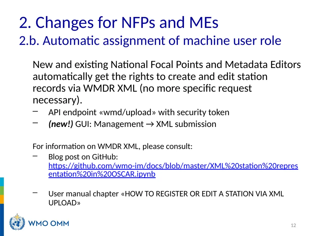 WIGOS Webinar #27 OSCAR/Surface release 1.7.1 WMO - slide 12 of 16
