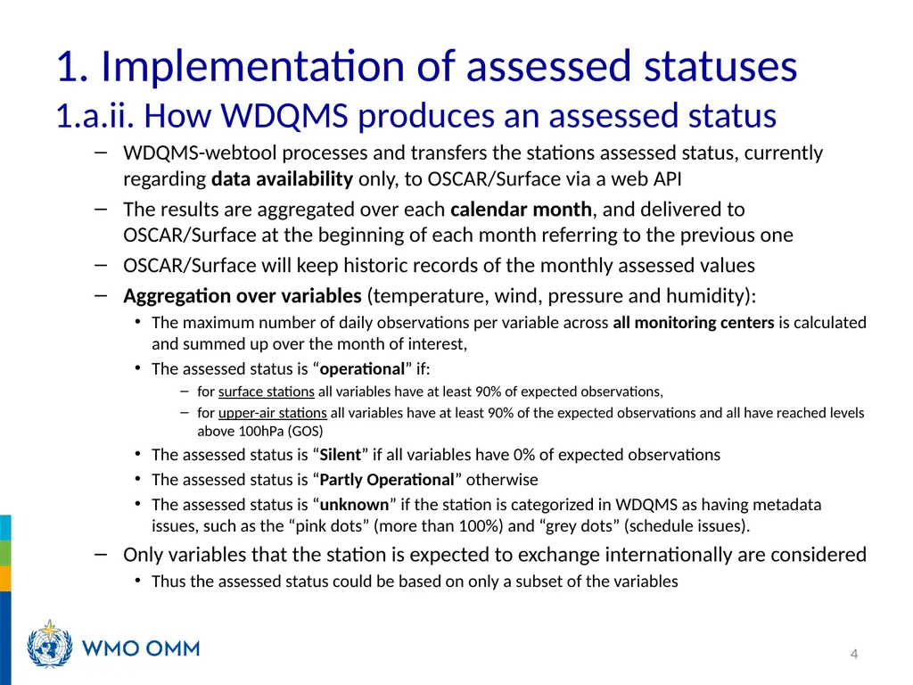 WIGOS Webinar #27 OSCAR/Surface release 1.7.1 WMO - slide 4 of 16