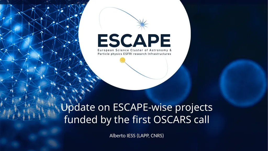 Update on ESCAPE-wise projects funded by the first - slide 1 of 17