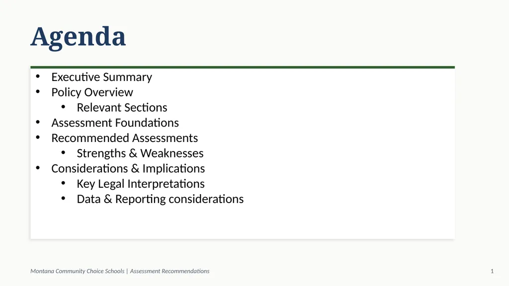 MONTANA COMMUNITY CHOICE SCHOOLS Assessment - slide 3 of 16