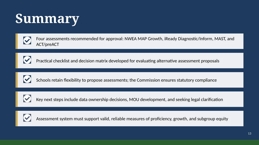 MONTANA COMMUNITY CHOICE SCHOOLS Assessment - slide 15 of 16