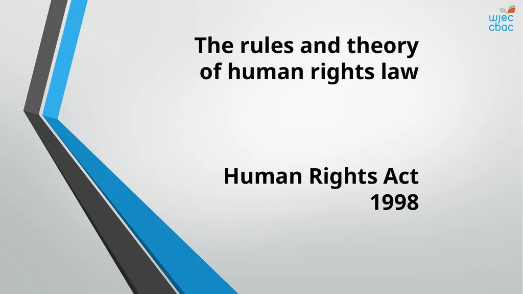 The rules and theory of human rights law Human - slide 1 of 22