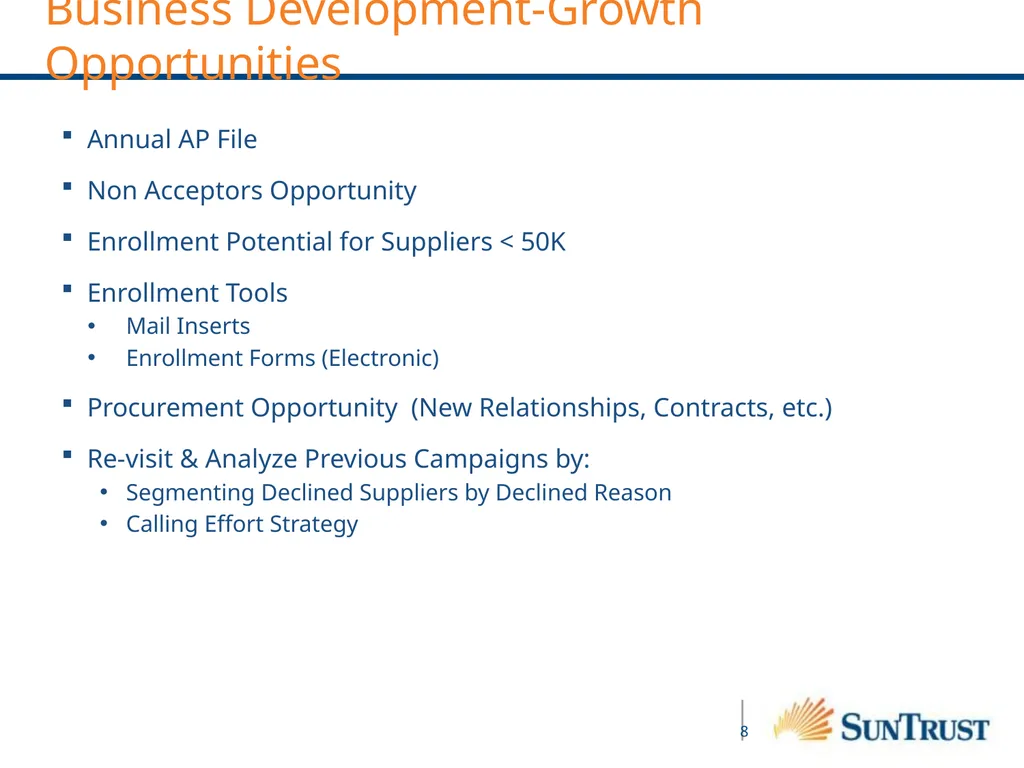 WELCOME!!! VP Card Program Officer: Rick Lopez - slide 8 of 21