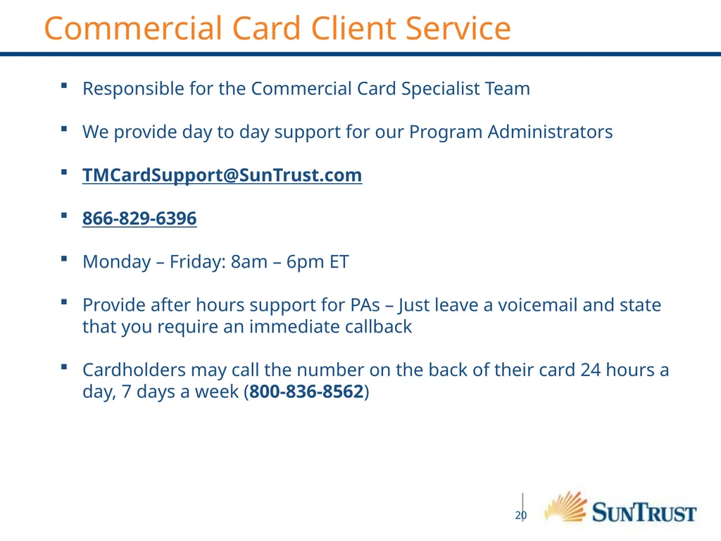 WELCOME!!! VP Card Program Officer: Rick Lopez - slide 20 of 21