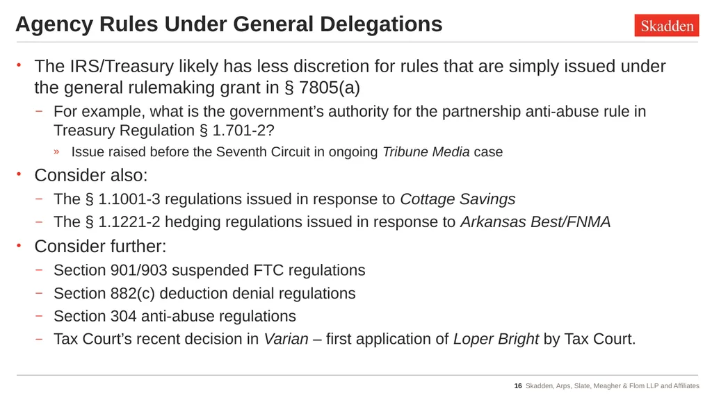 Tax Implications of Recent Admin Law Cases - slide 16 of 47