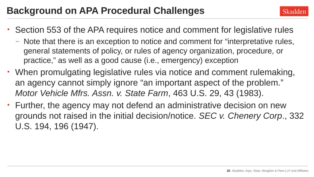 Tax Implications of Recent Admin Law Cases - slide 25 of 47