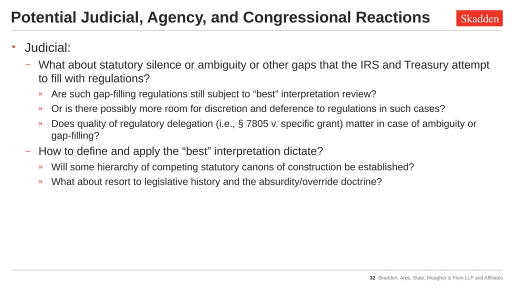 Tax Implications of Recent Admin Law Cases - slide 32 of 47