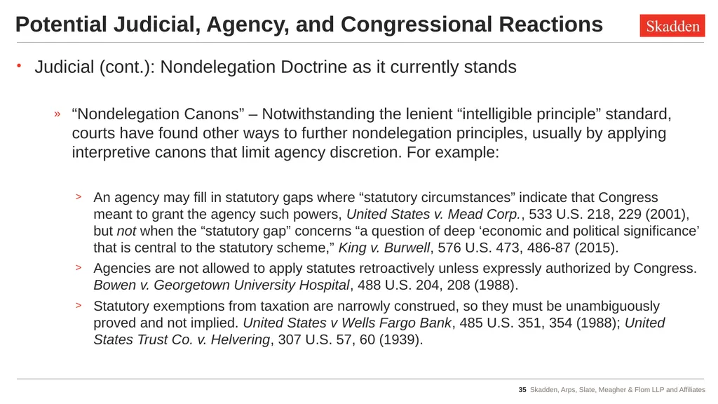 Tax Implications of Recent Admin Law Cases - slide 35 of 47