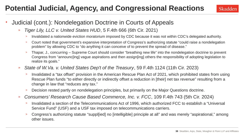 Tax Implications of Recent Admin Law Cases - slide 38 of 47