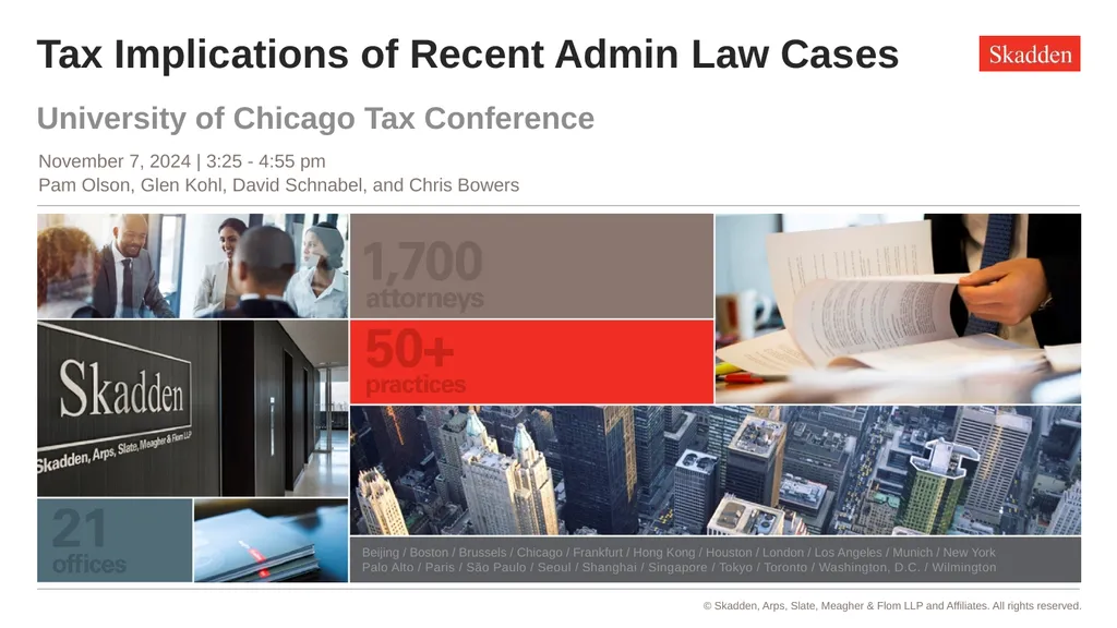 Tax Implications of Recent Admin Law Cases - slide 1 of 47
