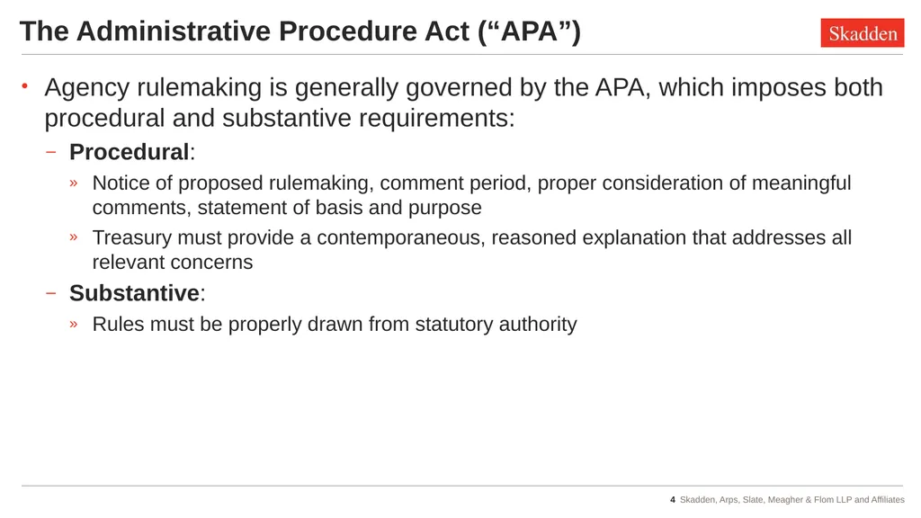 Tax Implications of Recent Admin Law Cases - slide 4 of 47