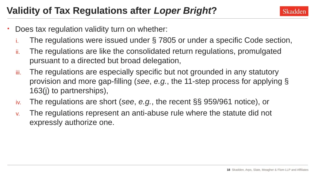 Tax Implications of Recent Admin Law Cases - slide 18 of 47