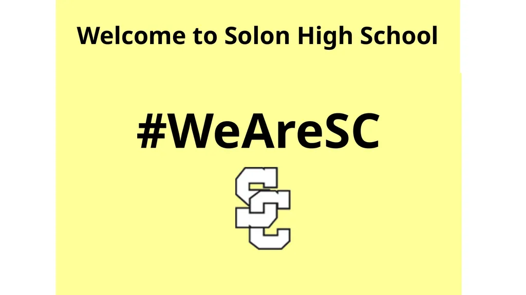 Welcome to Solon High School #WeAreSC Students - slide 1 of 28