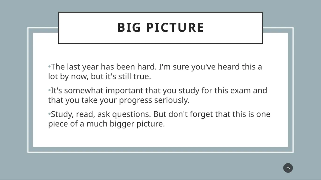 FLM 280: Exam Review Overview Holy smokes, it’s - slide 25 of 27