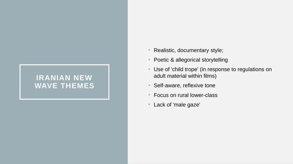 FLM 280: Exam Review Overview Holy smokes, it’s - slide 16 of 27