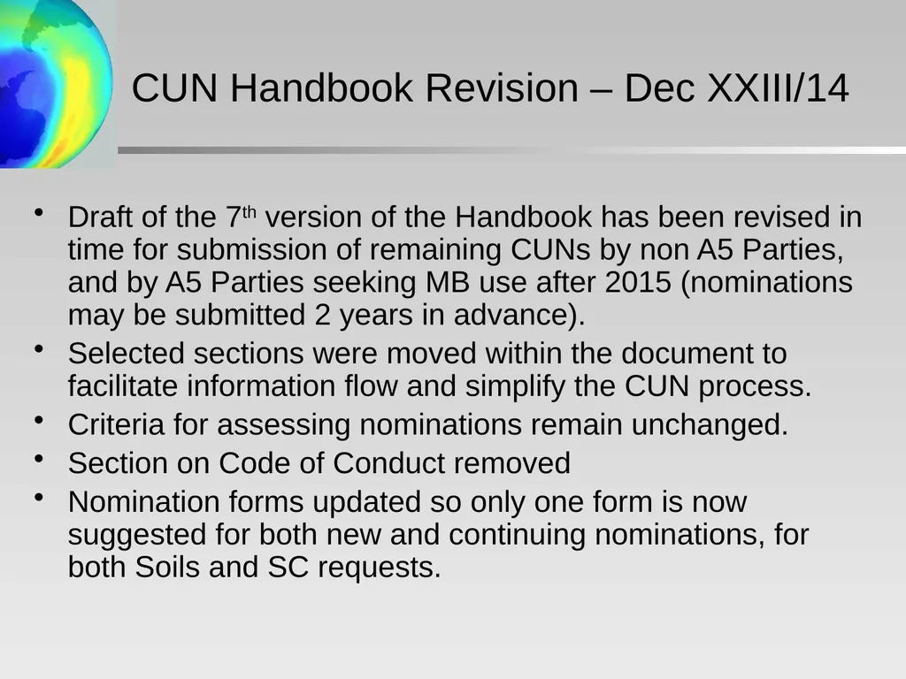 Critical Use Nominations: Final Recommendations - slide 31 of 34