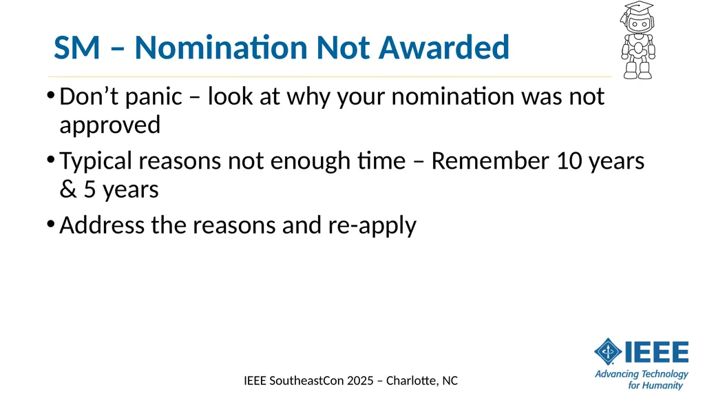 Senior Member Elevation What are Senior Members? - slide 10 of 14