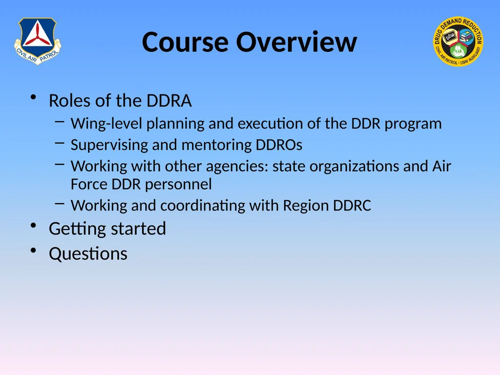 Drug Demand Reduction Administrator (DDRA) - slide 2 of 28