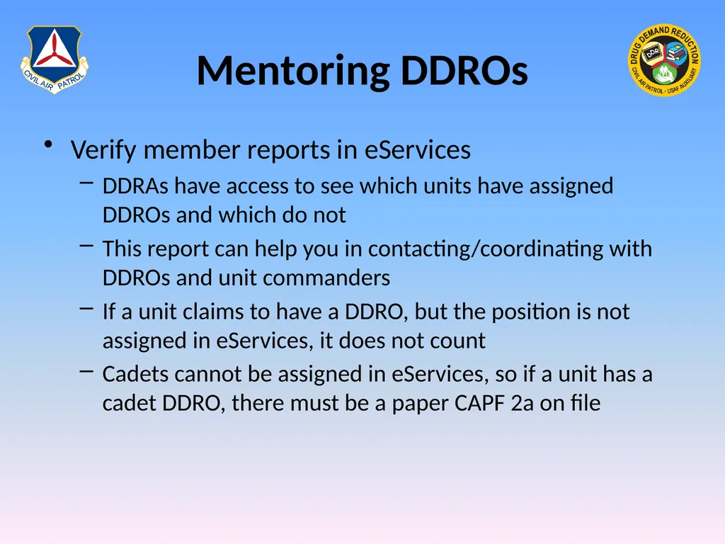 Drug Demand Reduction Administrator (DDRA) - slide 19 of 28