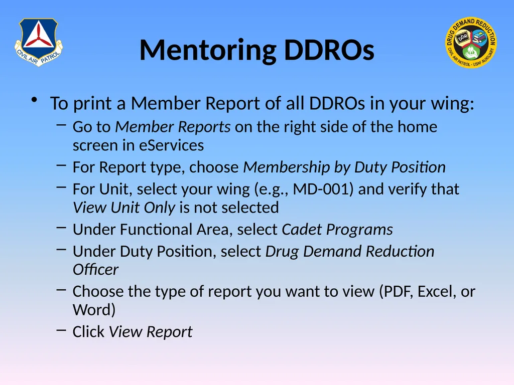 Drug Demand Reduction Administrator (DDRA) - slide 20 of 28