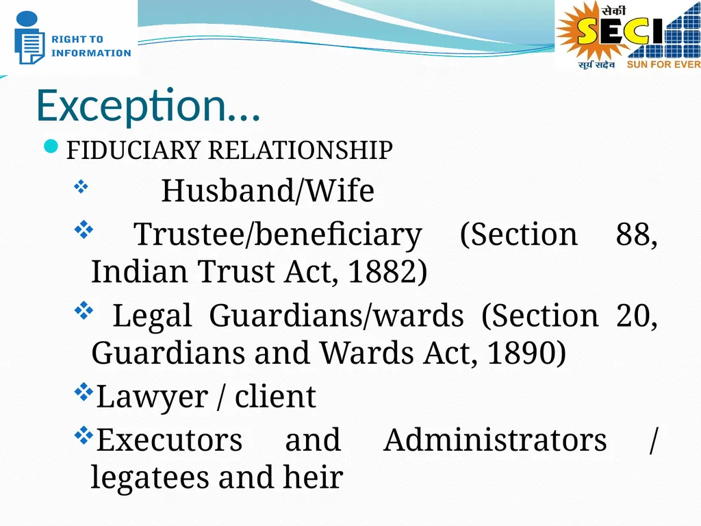 EXEMPTIONS & MANAGEMENT OF RTI APPLICATIONS – - slide 9 of 12