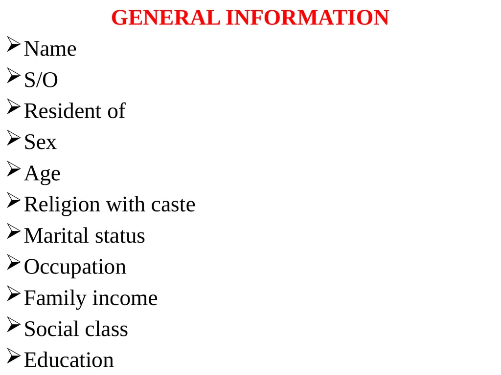 INDEX CASE OF GERIATRICS Name of investigator Date - slide 3 of 49