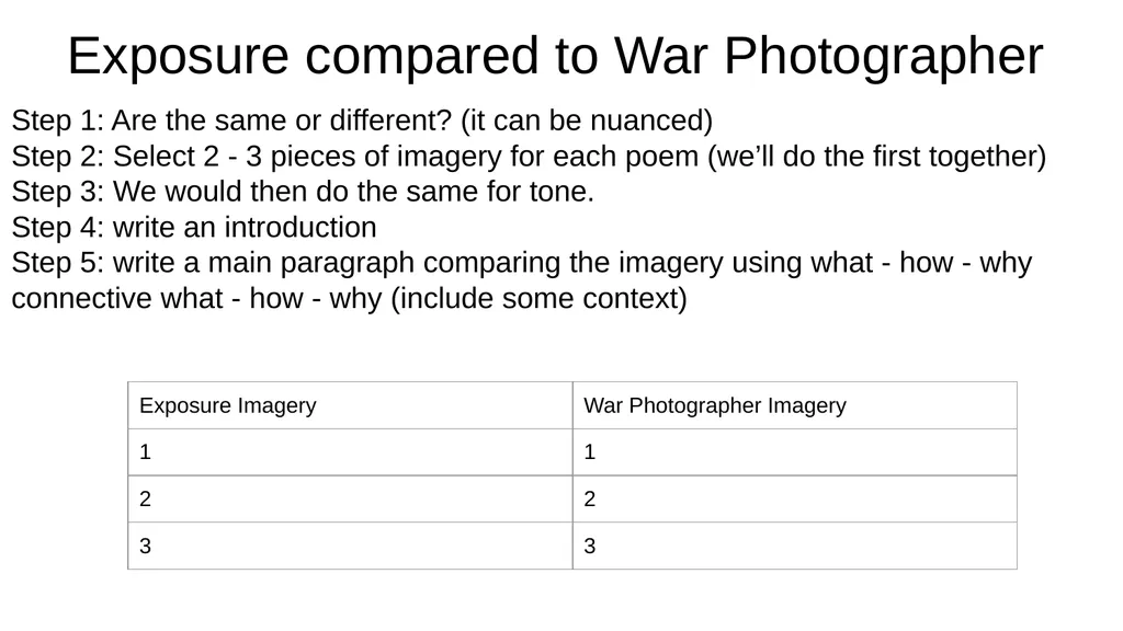 Comparison Example Question: Compare the - slide 6 of 6