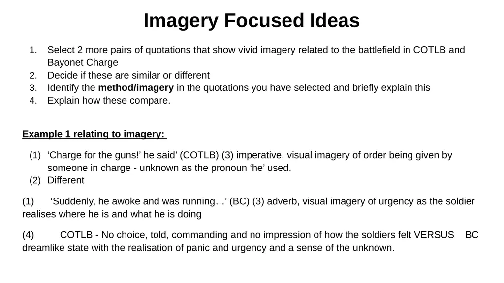 Comparison Example Question: Compare the - slide 2 of 6
