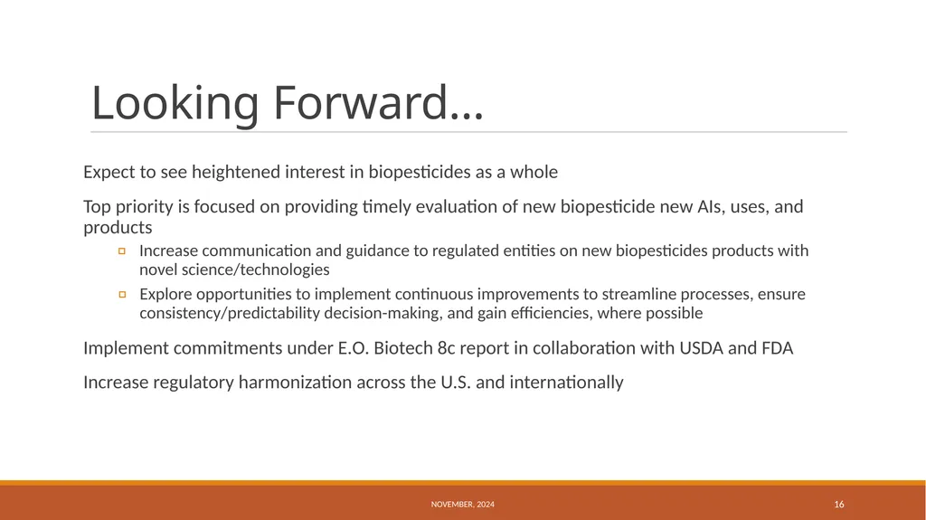 US Regulation of Biocontrol Products November, - slide 16 of 17