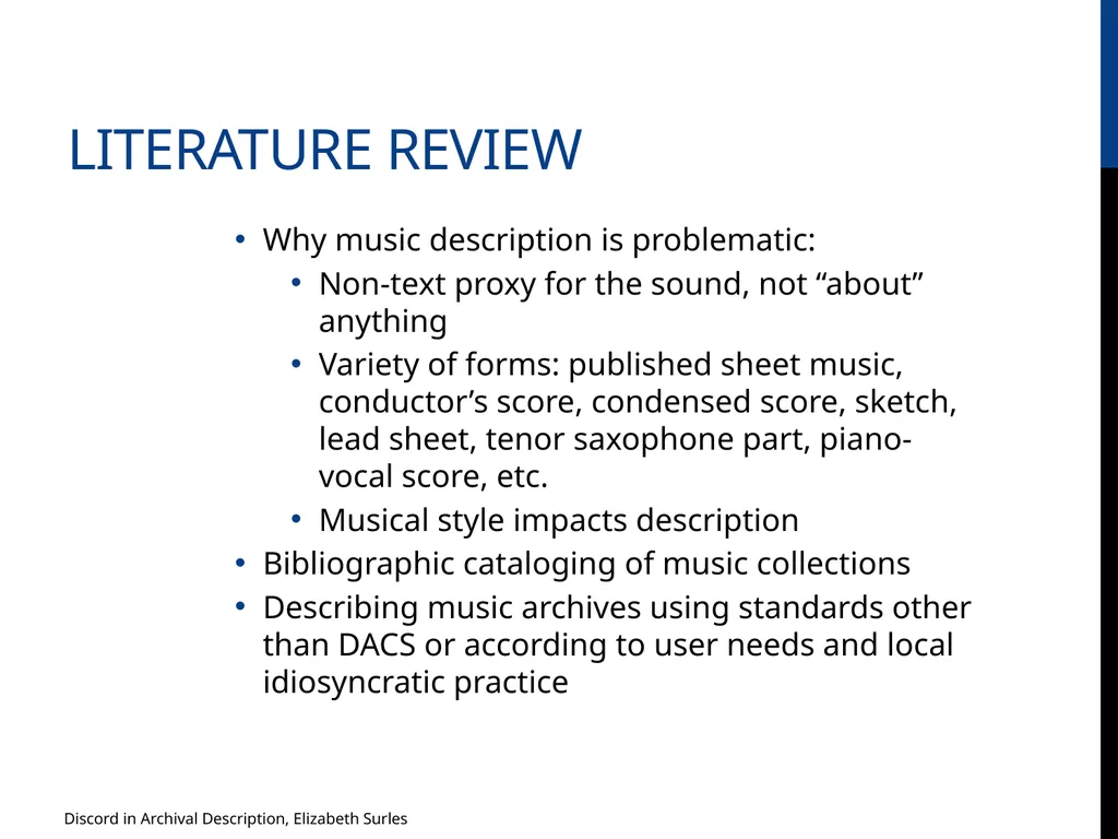 Discord in Archival Description? Evaluating DACS - slide 5 of 21