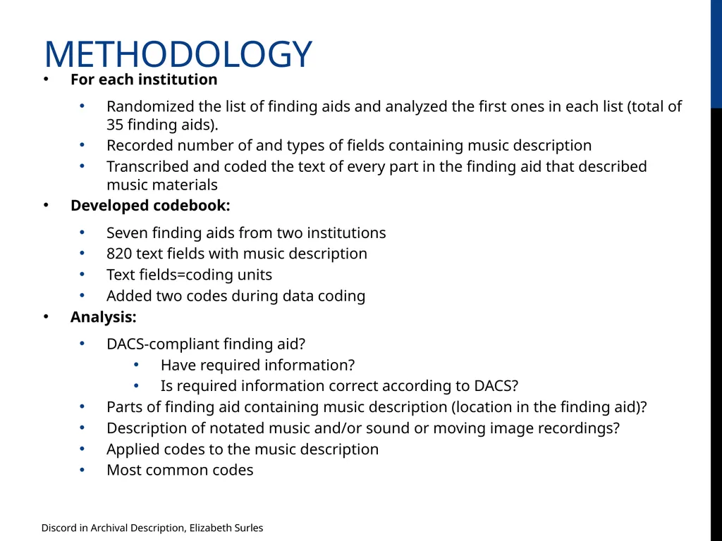Discord in Archival Description? Evaluating DACS - slide 8 of 21