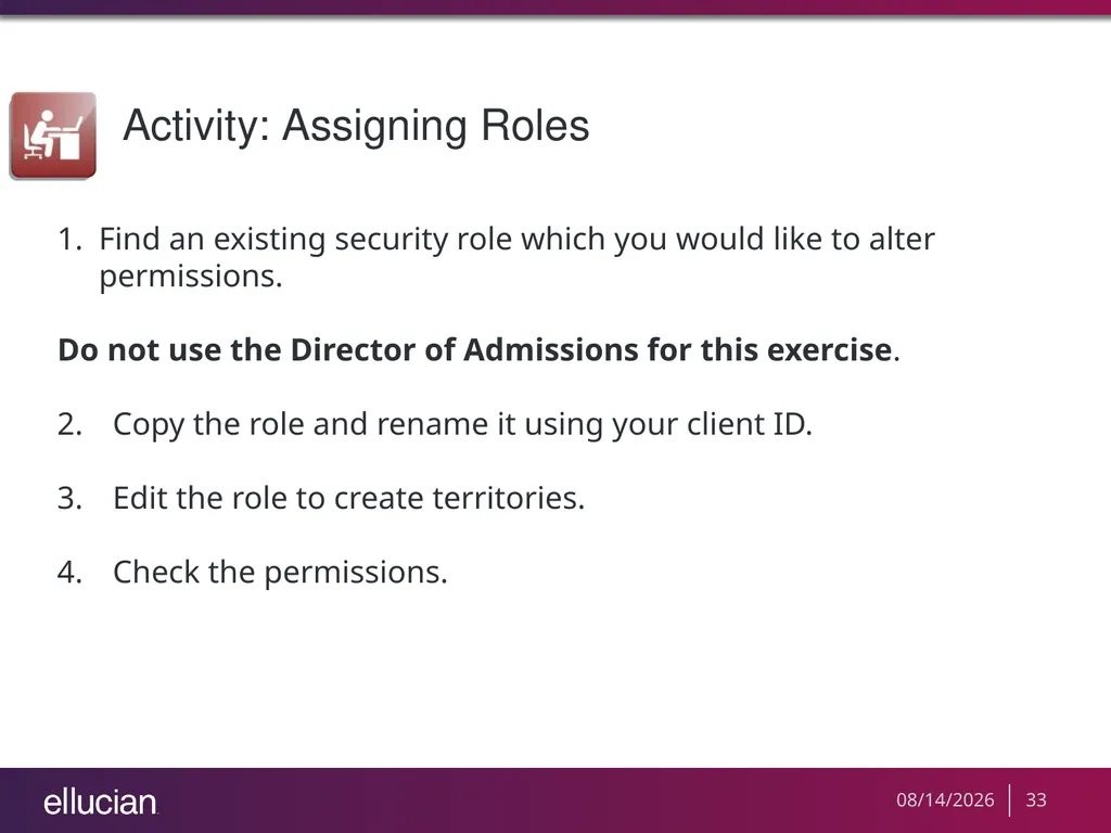 Managing Recruiter Security Roles Objectives - slide 33 of 37