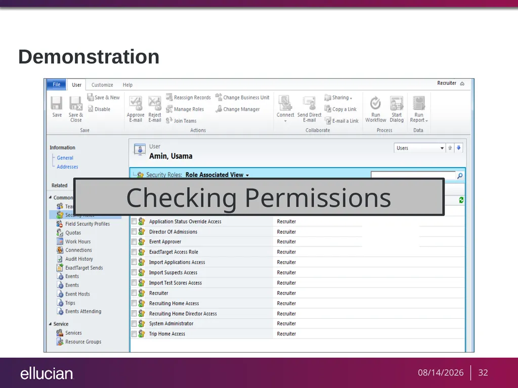 Managing Recruiter Security Roles Objectives - slide 32 of 37