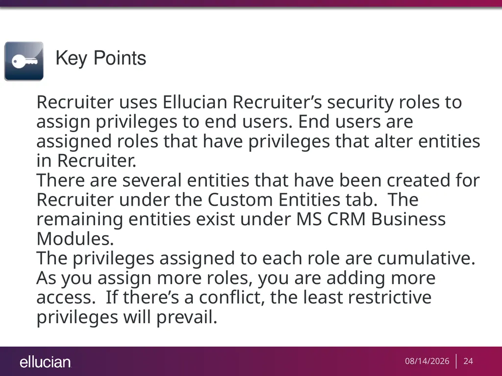 Managing Recruiter Security Roles Objectives - slide 24 of 37
