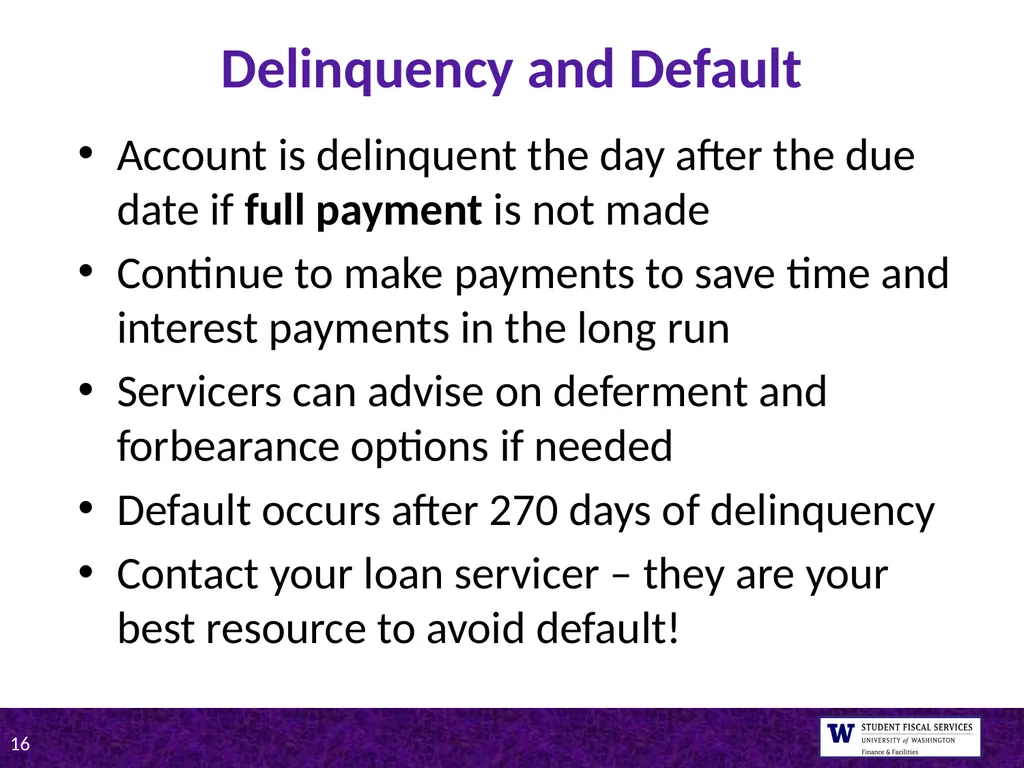 UW Tips on Student Loan Repayment Presented by - slide 16 of 22