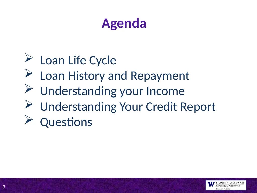 UW Tips on Student Loan Repayment Presented by - slide 3 of 22