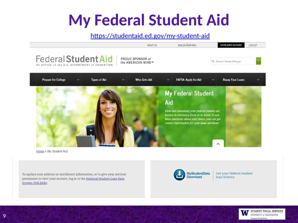 UW Tips on Student Loan Repayment Presented by - slide 9 of 22