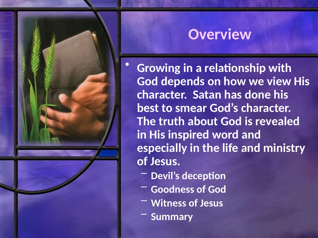 Growing in a Relationship with God Lesson 2 To - slide 3 of 21