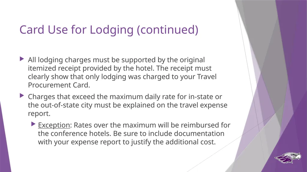 Procurement Card Travel Program Travel Procurement - slide 10 of 20