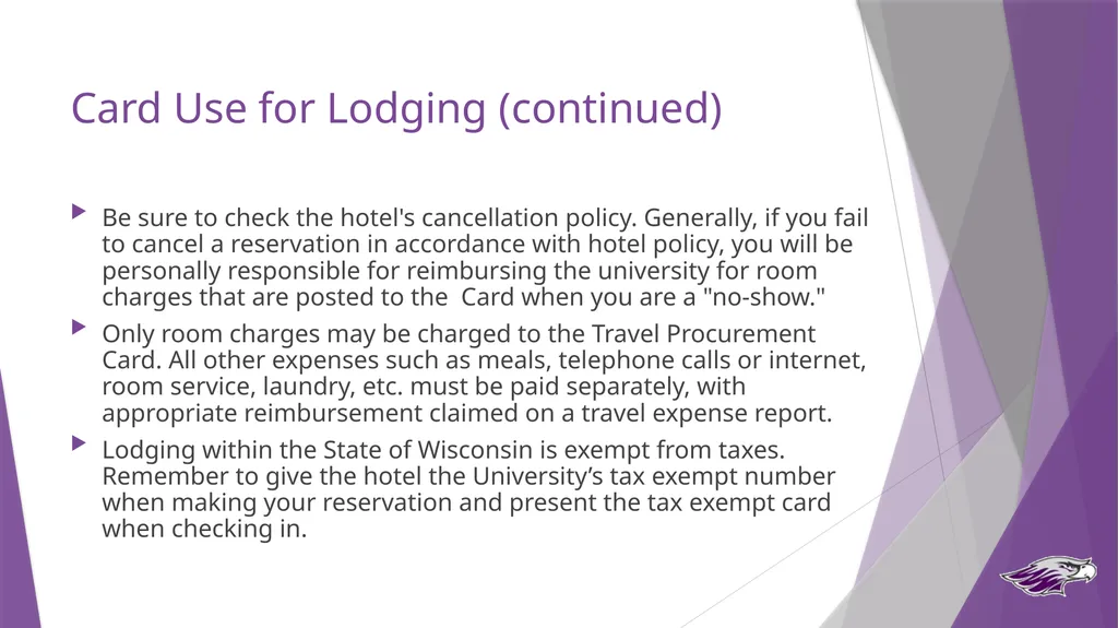 Procurement Card Travel Program Travel Procurement - slide 9 of 20