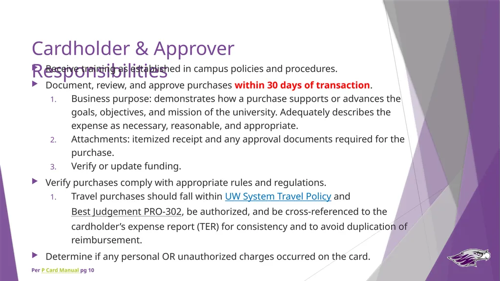Procurement Card Travel Program Travel Procurement - slide 4 of 20