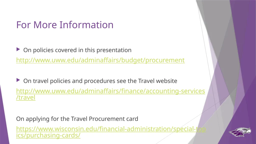 Procurement Card Travel Program Travel Procurement - slide 19 of 20