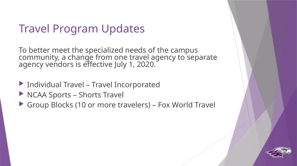 Procurement Card Travel Program Travel Procurement - slide 7 of 20