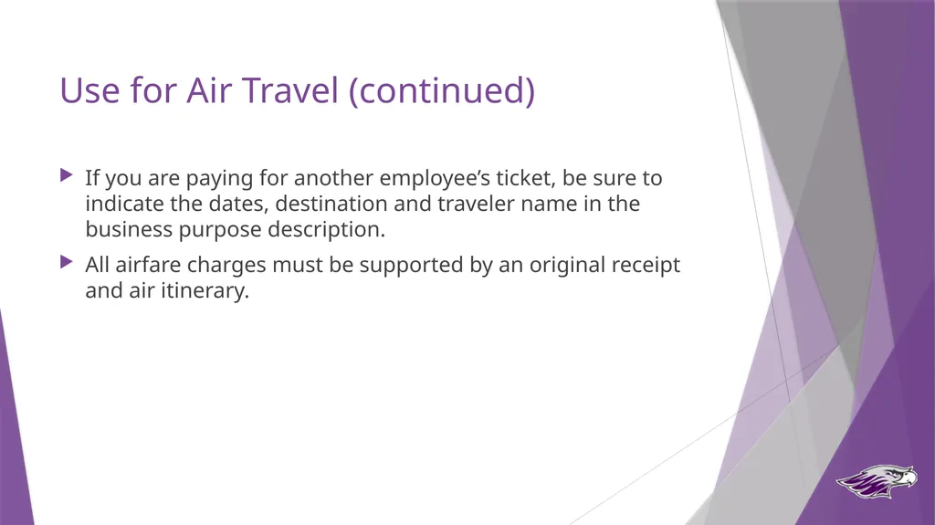 Procurement Card Travel Program Travel Procurement - slide 13 of 20